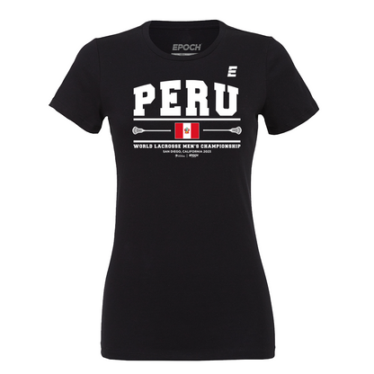 Peru Premium Womens Short Sleeve Tee Black